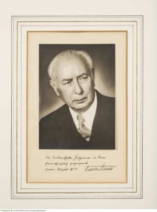 Portrait Bundespräsident Theodor Heuss