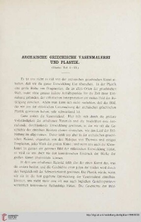 44: Archaische griechische Vasenmalerei und Plastik