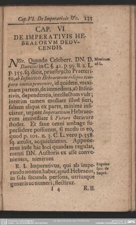 Cap. VI, De Imperativis Hebraeorum Deducendis