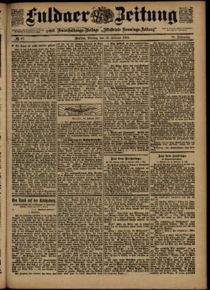 Ausgabe vom Montag, den 16. Februar 1903.