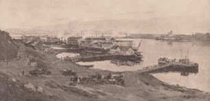 Auf der Wolga : Russland, Wolgabrücke, Gemälde