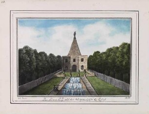'Die Löwenburg auf der Wilhelmshöhe bei Cassel' Aquarell