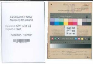 Entnazifizierung Heinrich Keltenich , geb. 15.01.1900 (Lehrer)