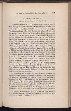V. Mallet du Pan.