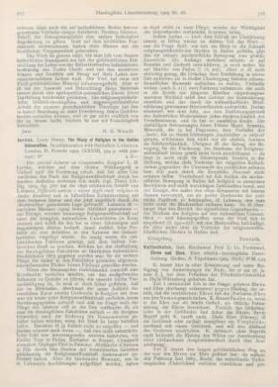 717-718 [Rezension] Jordan, Louis Henry, The Study of Religion in the Italian Universities