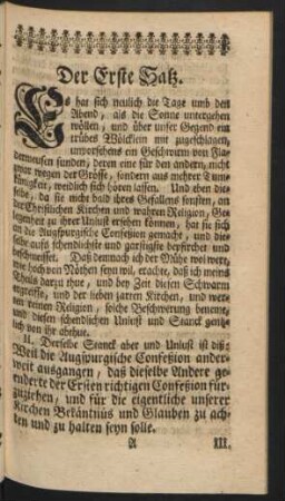 Der Erste Satz
