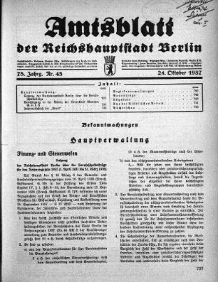 1937,43: Nr. 43, 24. Oktober 1937