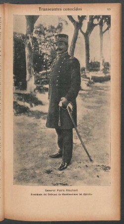 General Pablo Riccheri, Presidente del Tribunal de Clasificaciones del Ejército - [Retrato] : Transeúntes conocidos