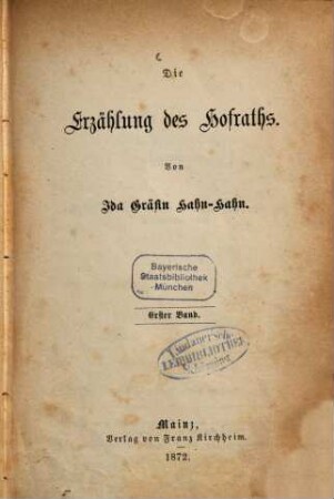 Die Erzählung des Hofraths, 1