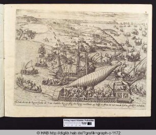 Hier habt ihr, wie der Keyser Carolus der V. mit stattlicher Kriegstrustung , dem Konig von Thunis zur hulffe; in Africa, nit weit von die Goleta, glucklich anlendet