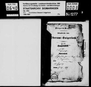 Haigerloch: Schlosskirchen- und Steige-Bauten und Instandsetzungen (mit 1 Schreiben der Preußischen Regierung Sigmaringen von 1851)