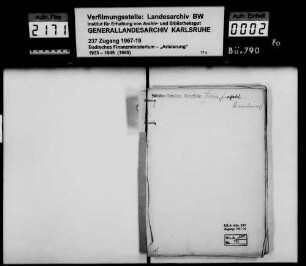 Kahn, Leopold, Mannheim Käufer: Karl Müller, Meckesheim