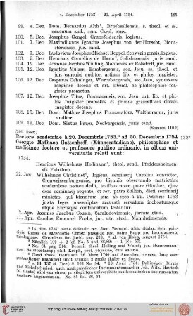 22. Januar 1754 bis 19. Dezember 1763