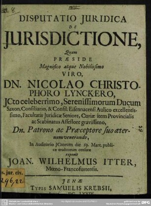 Disputatio de jurisdictione