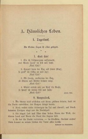1. Tageslauf
