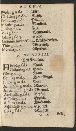 50. De Herbis.