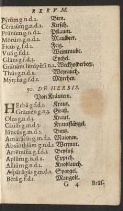 50. De Herbis.