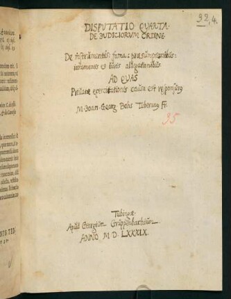 H1r-K4v, Disputatio Quarta. De Judiciorum Ordine