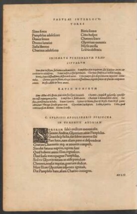 C. Sulpitii Apollinaris Periocha In Terentii Andriam
