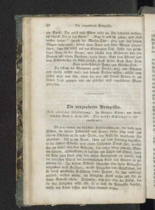 Die verzauberte Prinzessin.