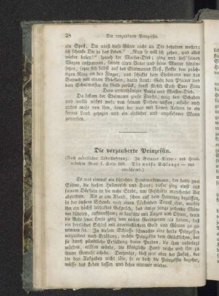 Die verzauberte Prinzessin.