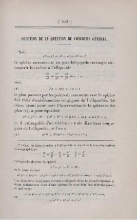 Solution de la question du concours général.