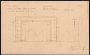 Schloss Posen, Posen Umbau: Ansicht und Schnitt Gauleitervorhalle 2.OG 1:20