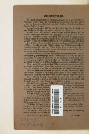 Vorbemerkungen