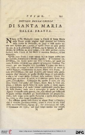 Della Chiesa di Santa Maria della Fratta