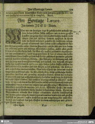 Am Sontage Laetare