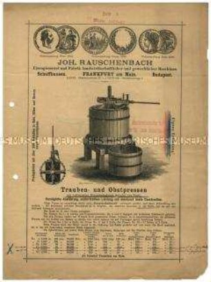 Trauben- und Obstpressen