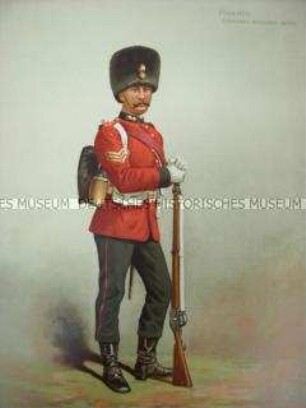 Uniformdarstellung, Sergeant der Infanterie, Großbritannien, 1880/1890.