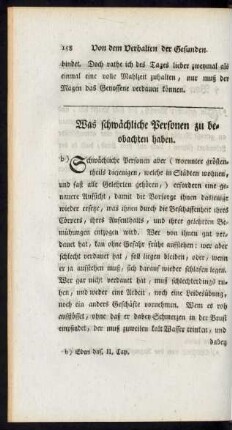 Was schwächliche Personen zu beobachten haben