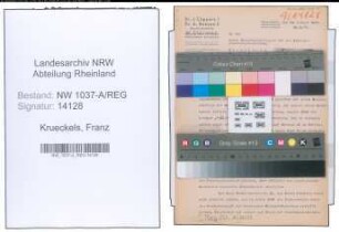 Entnazifizierung Franz Krueckels , geb. 01.04.1908 ()