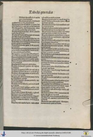 Tabula generalis.