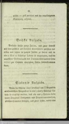 Siebente Aufgabe