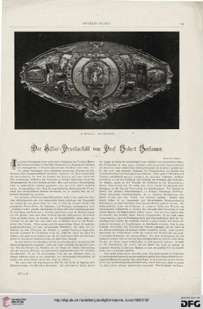 14: Der Silber-Prunkschild von Prof. Hubert Herkomer