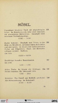 Möbel (Nr. 355-405)
