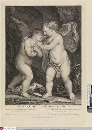 L´Enfant qui jouë avec l´Amour [Amor mit einem Kinde spielend]