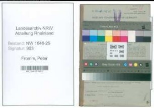 Entnazifizierung Peter Fromm , geb. 24.08.1895 (Arbeiter)
