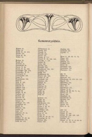 Namenverzeichnis.