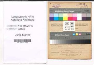 Entnazifizierung Martha Jung, geb. 02.08.1900 ()