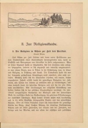 II. Zur Religionskunde