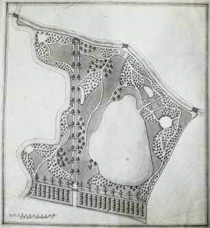 Waldenburg (Sachsen), Plan des Äußeren Parks : Johann Bernhard Eichen: Waldenburg (Sachsen), Plan des Äußeren Parks, 1787