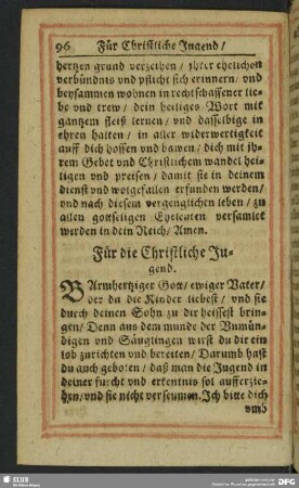 Für die Christliche Jugend