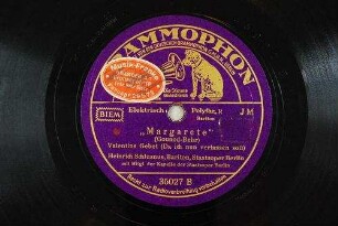 "Margarete" : Valentins Gebet (Da ich nun verlassen soll) / (Gounod - Behr)