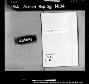 Verzeichnis der aus Berlin an die Revisionskommission zurückgesandten Akten