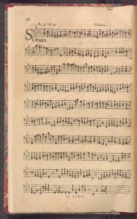 Sonata. à Violino, Viola, & Violon, con Voce Alto concertato, Salmo sesto. se piace, in Partitura.