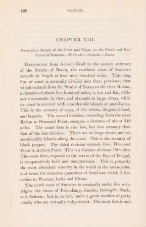 Chapter XIII. Descriptive sketch of the ports and places on the north and east coast of Sumatra. ...