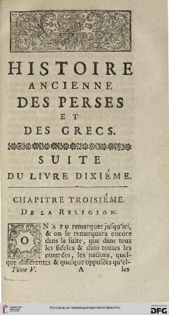 Chapitre troisième: De la religion